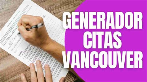 generador de referencia vancouver|Generador de citas Vancouver gratuito [Versión 2024]